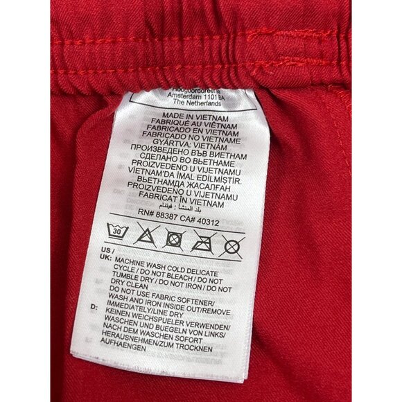 Adidas Red Athletic Shorts Striped Design Mens L Polyester Lightweight 15L - Picture 3 of 5
